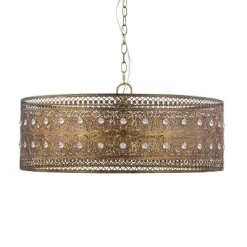 23.5" 3-Light Bryar Chandelier Brass/Crystal - River Of Goods -Home Decoration Store GUEST 47e8ea38 748e 4496 8ba9 60e98ab9cf78