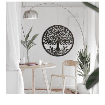 Global Crafts Birds On Roots Tree Of Life Ringed Haitian Steel Drum Wall Art 1 Global Crafts Birds On Roots Tree Of Life Ringed Haitian Steel Drum Wall Art