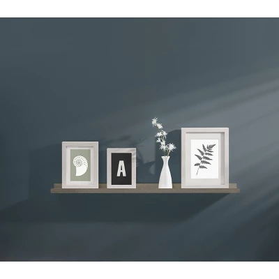 Floating Wall Shelf 32" - Brown 2 Floating Wall Shelf 32" - Brown - Image 2