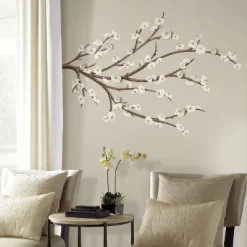 Blossom Branch Peel And Stick Giant Wall Decal With Flower Embellishments White - RoomMates -Home Decoration Store GUEST 48aef7f2 8402 4aea 965e e812326b4e4e
