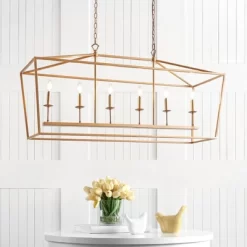 49" LED Metal Pagoda Linear Lantern Pendant - Jonathan Y -Home Decoration Store GUEST 4a4608b7 4dca 4a50 b5b4 441100aafdf1