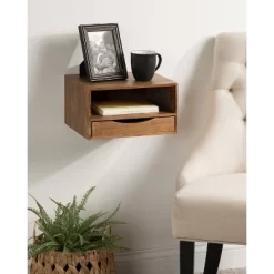 12.5" X 10" X 7" Hutton Floating Wall Shelf With Drawer - Kate & Laurel All Things Decor 13 12.5" X 10" X 7" Hutton Floating Wall Shelf With Drawer - Kate & Laurel All Things Decor -Home Decoration Store GUEST 4b569245 60a4 4106 a74d 5cbc93a251f3
