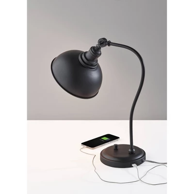 Wallace Table Lamp Black - Adesso 1 Wallace Table Lamp Black - Adesso