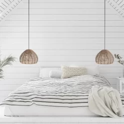 12.75" 1-Light Gloriana Pendant Rattan Brown - River Of Goods -Home Decoration Store GUEST 4cbc7b59 0668 49b7 908c a289245150d0