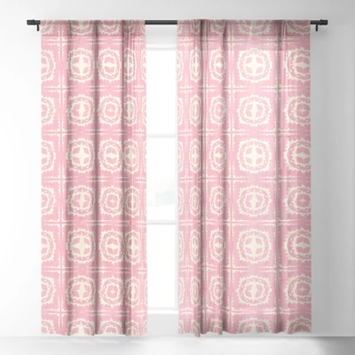 SunshineCanteen Sayulita Pink 50" X 108" Single Panel Sheer Window Curtain - Society6 1 SunshineCanteen Sayulita Pink 50" X 108" Single Panel Sheer Window Curtain - Society6