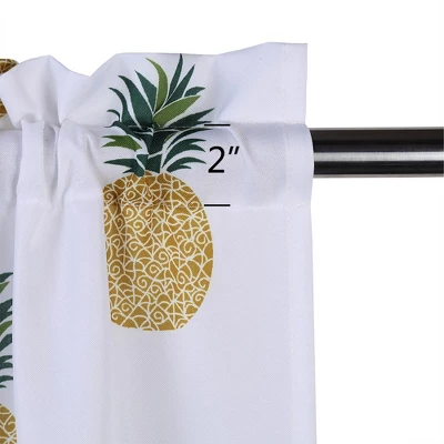 Trinity Pineapple Tier Curtains 24 Inches Length For Kitchen Bathroom Window 2 Trinity Pineapple Tier Curtains 24 Inches Length For Kitchen Bathroom Window - Image 2
