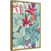 16" X 23" Tropical Flowers I By N.H. Egan Framed Canvas Wall Art - Amanti Art