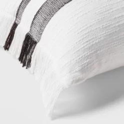 Lumbar Modern Woven Plaid Decorative Throw Pillow Black/Off-White - Threshold™ -Home Decoration Store GUEST 4e9cc29e 530f 48d5 995b 36907b68974d