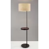 63.5" Oliver Charge Shelf Floor Lamp Black - Adesso