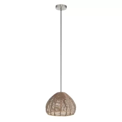 12.75" 1-Light Gloriana Pendant Rattan Brown - River Of Goods -Home Decoration Store GUEST 4f9bf40c b7d0 4b87 8ae3 2f618f60eb94