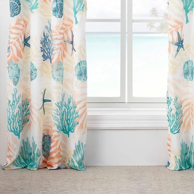 Montego Window Panel Blackout Curtain Pair 42" X 84" Aqua By Greenland Home Fashions 2 Montego Window Panel Blackout Curtain Pair 42" X 84" Aqua By Greenland Home Fashions - Image 2
