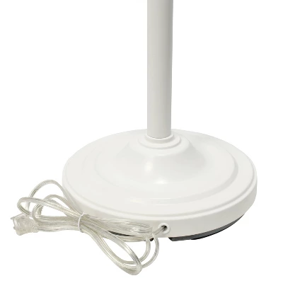 3 Light Floor Lamp With Scalloped Glass Shade White - Elegant Designs 7 3 Light Floor Lamp With Scalloped Glass Shade White - Elegant Designs - Image 7