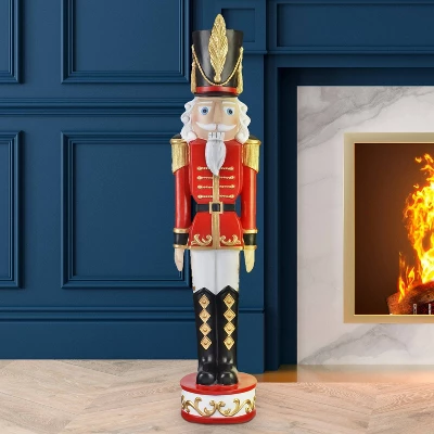Haute Decor 37" Christmas Nutcracker Outdoor Decor Red/Black 1 Haute Decor 37" Christmas Nutcracker Outdoor Decor Red/Black