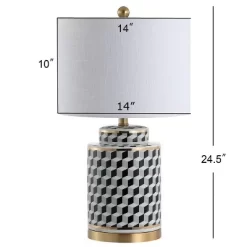 24.5" Ceramic Ellie Tumbling Block Table Lamp (Includes LED Light Bulb) - JONATHAN Y 5 24.5" Ceramic Ellie Tumbling Block Table Lamp (Includes LED Light Bulb) - JONATHAN Y -Home Decoration Store GUEST 50f8c541 4ab2 42c1 9acf 43fadb2de0d9