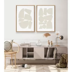 23" X 33" Sylvie Constructed II Neutral Framed Wall Canvas By Statement Goods Natural - Kate & Laurel All Things Decor -Home Decoration Store GUEST 5177d0fe f168 4097 9956 a8f12b2fad83
