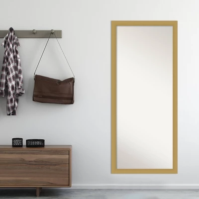 28" X 64" Non-Beveled Grace Brushed Gold Full Length Floor Leaner Mirror - Amanti Art 5 28" X 64" Non-Beveled Grace Brushed Gold Full Length Floor Leaner Mirror - Amanti Art - Image 5