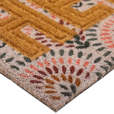 Northlight Brown And Pink "Hello" Floral Coir Outdoor Doormat 18" X 30" 5 Northlight Brown And Pink "Hello" Floral Coir Outdoor Doormat 18" X 30" - Image 5