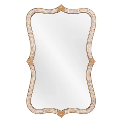 Hillegass Decorative Wall Mirror Gold - ZM Home 1 Hillegass Decorative Wall Mirror Gold - ZM Home