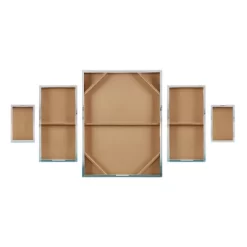 (Set Of 5) Glistening Marble Gel Coat Canvas Sand Decorative Wall Art Set Blue -Home Decoration Store GUEST 52eedb62 21c9 4793 a61b 81b2e6ccf4db