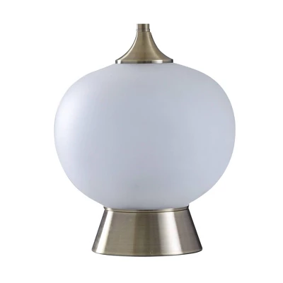 Gemma Moon Glow/Soft Glow Night Light With Fabric Shade White - StyleCraft 2 Gemma Moon Glow/Soft Glow Night Light With Fabric Shade White - StyleCraft - Image 2