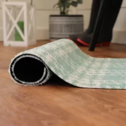 2'x3' ColorStar Hook Knit Door Mat Green - Bungalow Flooring -Home Decoration Store GUEST 53b25f58 32f9 4c87 917e 68dfda942a2c