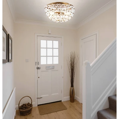 15.5" LED Metal/Acrylic Sconce Antique Gold - Jonathan Y 4 15.5" LED Metal/Acrylic Sconce Antique Gold - Jonathan Y - Image 4