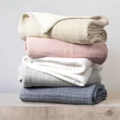 Kantha Pick Stitched Throw Blanket Collection - Lush Décor