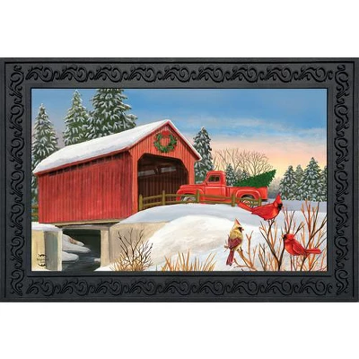 Winter Bridge Doormat Pickup Truck Indoor Outdoor 30" X 18" Briarwood Lane 1 Winter Bridge Doormat Pickup Truck Indoor Outdoor 30" X 18" Briarwood Lane