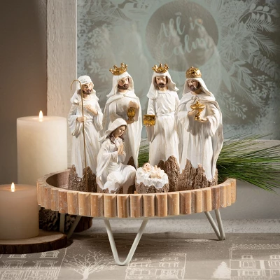 Sullivans Framed Frosted Wreath Wall Art White 18"H Glass 2 Sullivans Framed Frosted Wreath Wall Art White 18"H Glass - Image 2