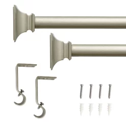 Lumi Home Furnishings Flat Square Curtain Rod - Silver -Home Decoration Store GUEST 54857a1f 7660 43a0 9c30 0d7729ac9733