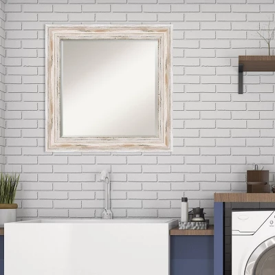Alexandria White Wash Framed Wall Mirror - Amanti Art 7 Alexandria White Wash Framed Wall Mirror - Amanti Art - Image 7