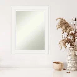 24" X 30" Non-Beveled Ridge White Wall Mirror - Amanti Art 10 24" X 30" Non-Beveled Ridge White Wall Mirror - Amanti Art -Home Decoration Store GUEST 550647a3 6154 40e6 813a 794428530dbe