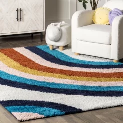 NuLOOM Ela Half Rainbow Shag Area Rug 19 NuLOOM Ela Half Rainbow Shag Area Rug -Home Decoration Store GUEST 5555b10e 2ceb 4adf b2f0 264177229b5f