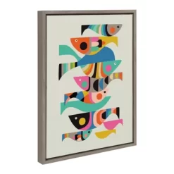 18" X 24" Sylvie Under The Sea Framed Canvas Wall Art By Rachel Lee Gray - Kate And Laurel