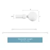 3/4-Inch Curtain Rod- Decorative Ball Finials And Hardware- For Home Decor In Bedroom And Kitchen- 48-84-Inch By Hastings Home (White)