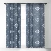 CoastL Studio Scandinavian Classic Blue Single Panel Sheer Window Curtain - Deny Designs