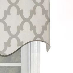 Ogee Style All Season Regal 3" Rod Pocket Valance 50" X 17" Gray By RLF Home