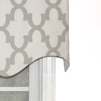 Ogee Style All Season Regal 3" Rod Pocket Valance 50" X 17" Gray By RLF Home 1 Ogee Style All Season Regal 3" Rod Pocket Valance 50" X 17" Gray By RLF Home