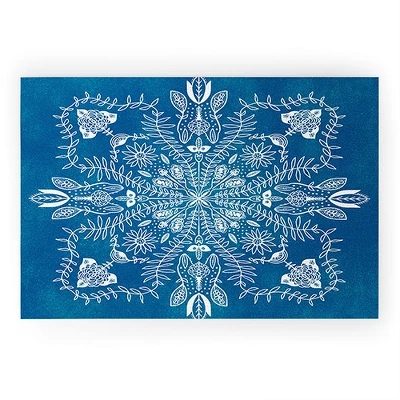 Sunshinecanteen Flores Cyan Welcome Mat - Society6 5 Sunshinecanteen Flores Cyan Welcome Mat - Society6 - Image 5