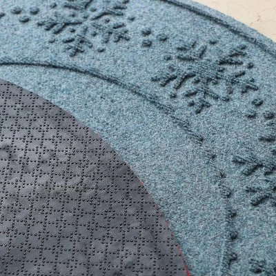3' Aqua Shield Snowflake Tree Skirt Round Mat Bluestone - Bungalow Flooring 3 3' Aqua Shield Snowflake Tree Skirt Round Mat Bluestone - Bungalow Flooring - Image 3