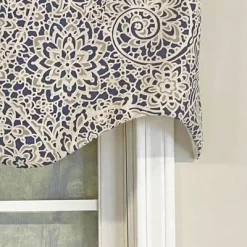 Stella Paisley Regal 3in Rod Pocket Window Valance 50in X 17in By RLF Home