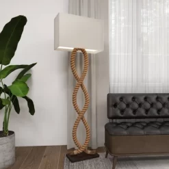 Rustic Jute Floor Lamp Brown - Olivia & May -Home Decoration Store GUEST 592eb8db 2e5d 4572 84f0 dd8c6ed15885