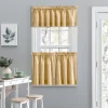 Ellis Curtain Lisa Solid Color Poly Cotton Duck Fabric Tailored Tier Butter