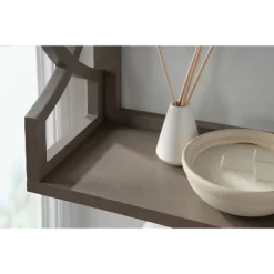 25" X 28" Raines Wood Decorative Wall Shelf Gray - Kate & Laurel All Things Decor -Home Decoration Store GUEST 5b7af61d 8513 481d 9a8e 3a98dc72e51b