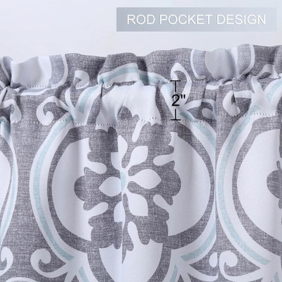 Trinity Medallion Design Floral Printed Kitchen Curtains 1 Trinity Medallion Design Floral Printed Kitchen Curtains