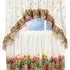 GoodGram Country Garden Complete Kitchen Curtain Tier And Swag Set