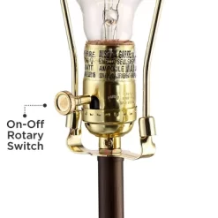 360 Lighting Todd Modern Table Lamps 30" Tall Set Of 2 Bronze With USB And AC Power Outlet In Base Oatmeal Shade For Bedroom Living Room Bedside Desk -Home Decoration Store GUEST 5d9ec55c a11e 4e96 a6dc fe3d458cff79