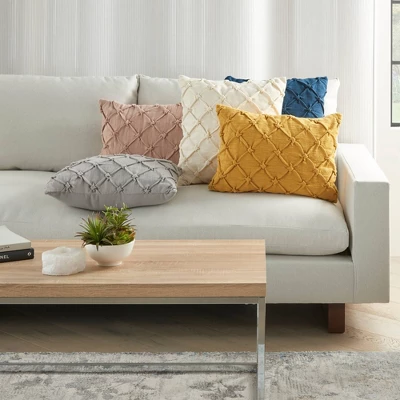 Pin Tuck Throw Pillow - Kathy Ireland Home 1 Pin Tuck Throw Pillow - Kathy Ireland Home