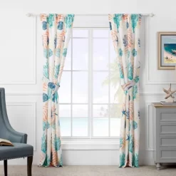 Montego Window Panel Blackout Curtain Pair 42" X 84" Aqua By Greenland Home Fashions 7 Montego Window Panel Blackout Curtain Pair 42" X 84" Aqua By Greenland Home Fashions -Home Decoration Store GUEST 5e304755 8e3b 4f05 b7fd 76c4411bc844