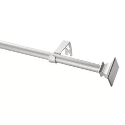 Lumi Home Furnishings Flat Square Curtain Rod - Silver